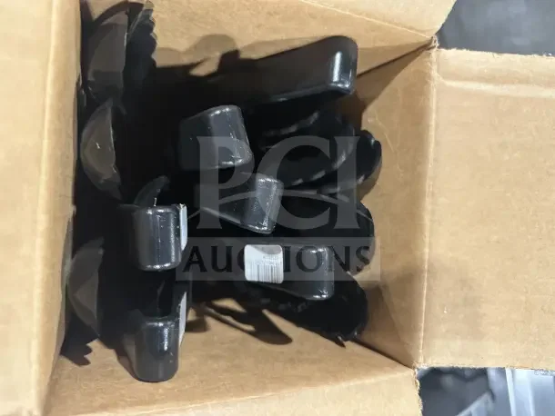 Brand new Cambro Lugano Series 12" black polycarbonate food tongs, model 12TGS110, in original packaging.