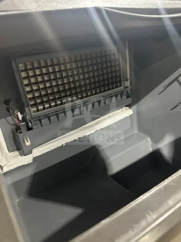 Manitowoc UDF0310W-161B stainless steel undercounter ice machine interior view; excellent condition; 115V, 1 phase.