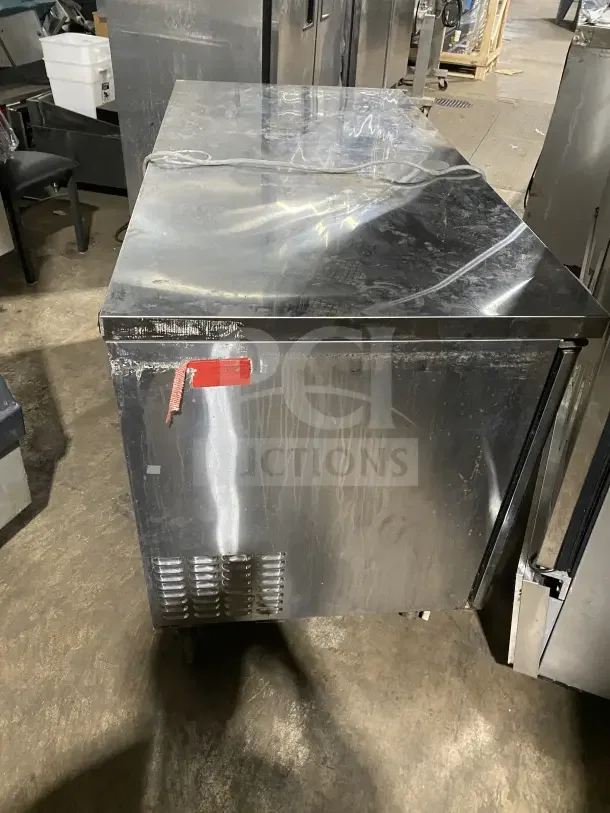 Turbo Air MUF-60 stainless steel undercounter freezer, 60", 2-door, with poly-coated wire rack, on casters, 115V.