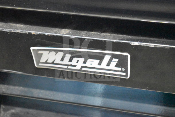 2023 Migali C-72RM-HC 3-door cooler merchandiser, scratch and dent, on casters. Serial: C-72RM-HC003220520092C0017.