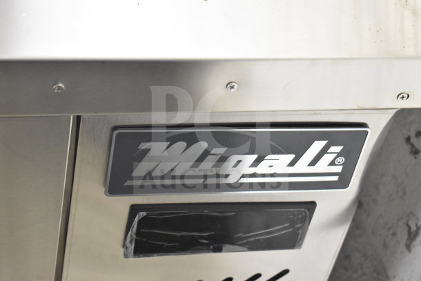 New Migali C-CB72-HC Commercial Chef Base with 4 drawers, commercial casters, 115V, 1 Phase. Scratch and dent.