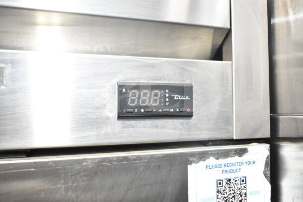 True Commercial Single Door Reach In Freezer, digital display, stainless steel, 115 volts, 1 phase, minor surface wear.