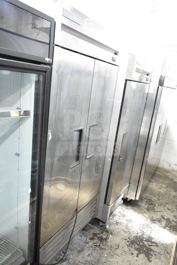 2022 True T-35-HC 2 Door Reach In Cooler, 115V, stainless steel, commercial grade, excellent condition.