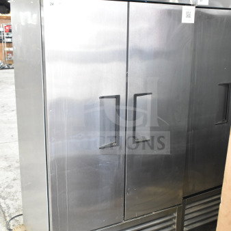 2022 True T-35-HC commercial 2-door reach-in cooler, stainless steel, 115V, 1 phase, excellent condition.
