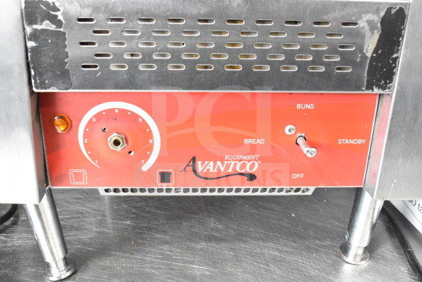 Avantco 184T140 commercial countertop conveyor toaster oven, 120 volts, 1 phase. Features bread/bun settings, used condition.