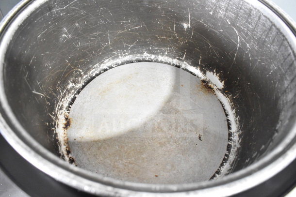 Proctor Silex GR05 Commercial Rice Cooker, interior view, showing wear and scratches. 120 Volts, 1 Phase.