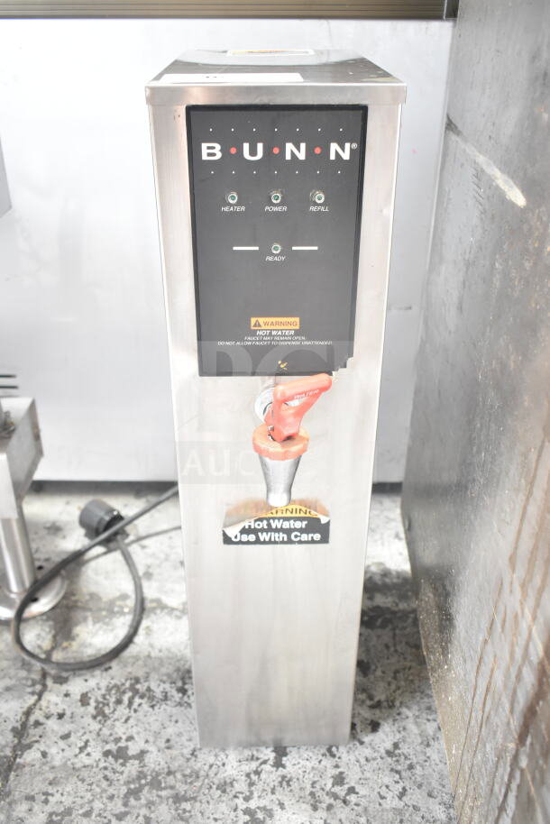 Bunn H5E-40 12500.0025 commercial countertop hot water heater, stainless steel, 208 volts, 1 phase, with control panel.