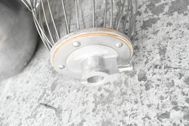Mixing accessories for Hobart Mixer include two bowls and a whisk. Includes Hobart VMLH-40 40 Quart. Used condition.