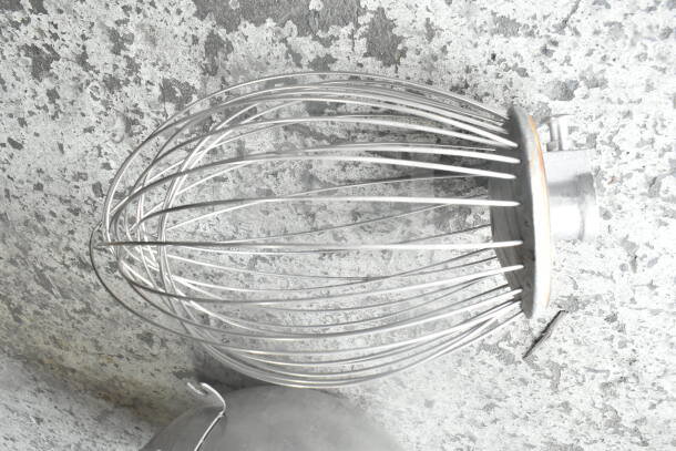 Hobart VMLH-40 40-quart bowl and whisk attachment for mixer, stainless steel, lightly used condition.