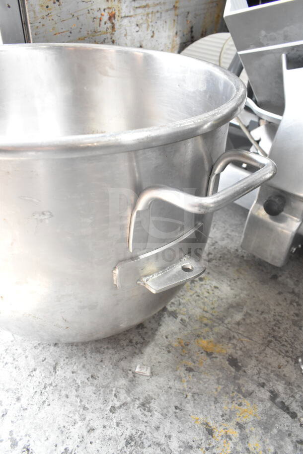 Hobart VMLH-40 40 Quart mixing bowl, metal finish, with a handle. Includes whisk attachment, suitable for Hobart mixer.
