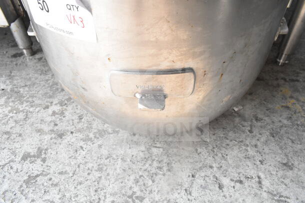Hobart VMLH-40 40 Quart mixing bowl, metal, label showing lot number 50, minor wear, auction item.