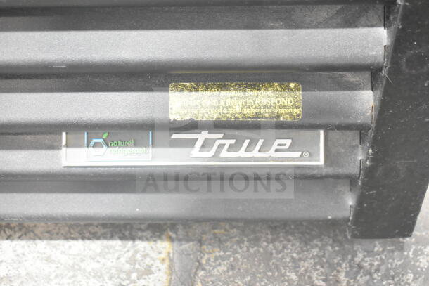 2019 True GDM-49-HC Commercial Reach In Cooler, 2 doors, 115 volts, model label and "natural refrigerant" tag visible.