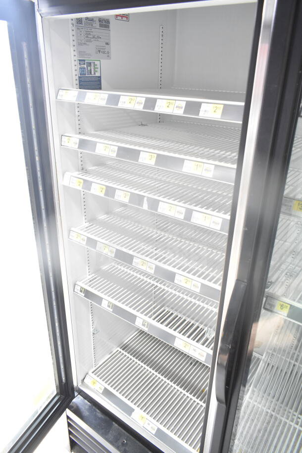 2019 True GDM-72-HC 3 Door Cooler Merchandiser, excellent condition, 115V, 1 Phase, clean shelves, visible model label.