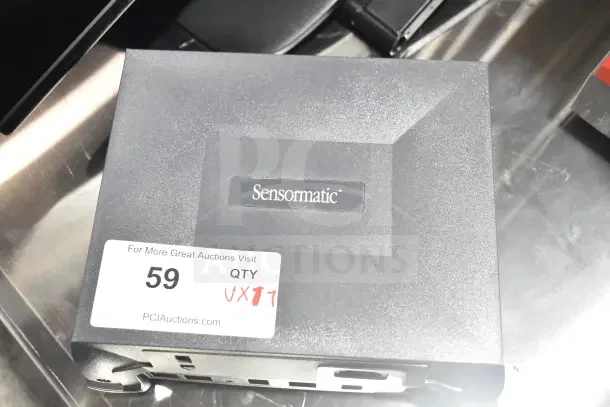 Sensormatic AMB-9010-IPS with auction label, lot 59. Includes Onn monitor, Tripp Lite bracket. 7-items package deal.