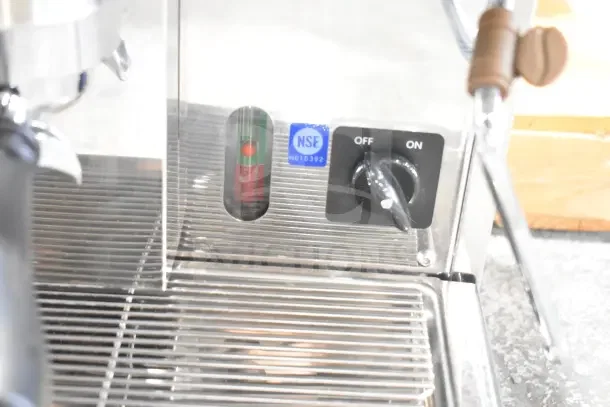 Brand new Estella ECEM2/N2 espresso machine, NSF certified, with on/off switch. Scratch and dent model, 2025, 3 portafilters.