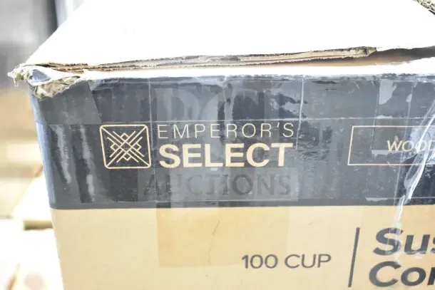 Brand new Emperor's Select 478ESC100W, 100 cup insulated sushi rice container with woodgrain finish, scratch and dent box.