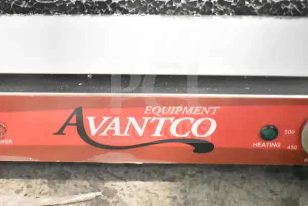 Brand new Avantco 177CO14 countertop convection oven, 0.8 cu. ft., glass damage visible, 120V, 1-phase.