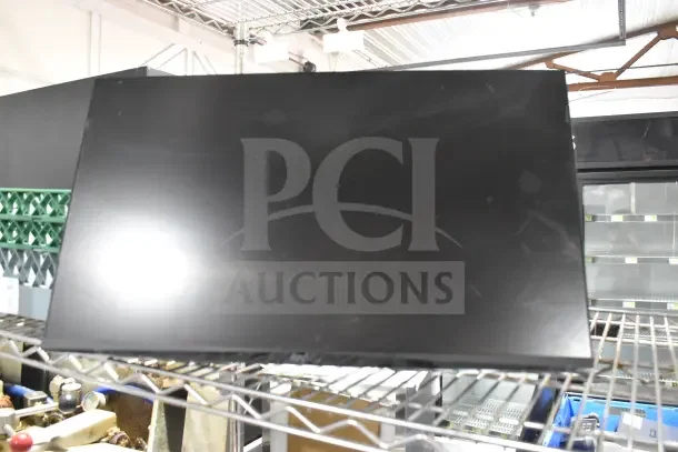 Three monitors including Dell E1715Sc and E1715S models on metal shelving. Monitors show slight wear. Auction listing for three items.