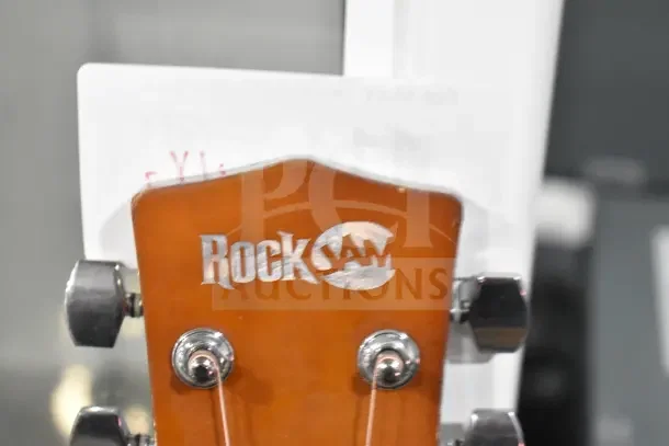 Two Rock Jam guitars with chrome hardware, visible brand logo on the headstock.