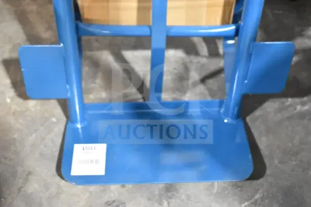 BRAND NEW Lavex 503HDTP21BL blue 2-in-1 convertible hand truck, 500 lb capacity, 10" pneumatic wheels, minor scratches.