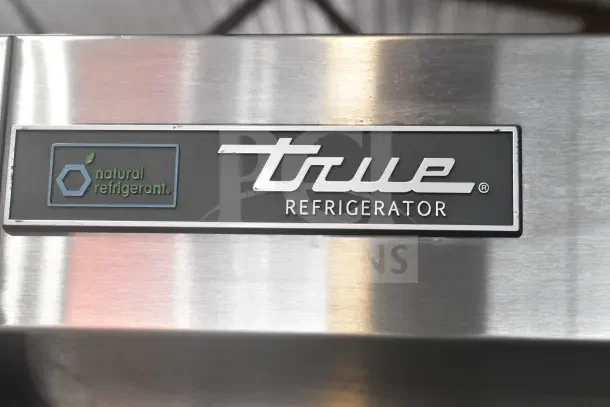 2022 True T-35-HC Commercial 2 Door Reach In Cooler with natural refrigerant label. 115V, 1 Phase.