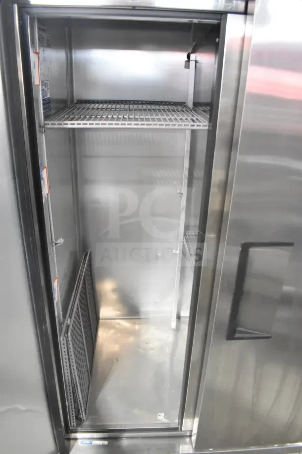 2022 True T-35-HC commercial 2 door reach-in cooler, 115 volts, 1 phase, stainless steel, excellent condition.
