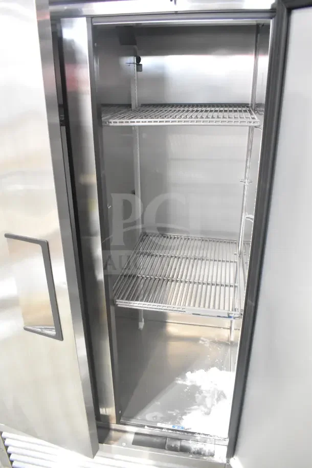 2022 True T-35-HC 2 Door Commercial Reach-In Cooler, stainless steel, 115V, 1 phase, excellent condition.
