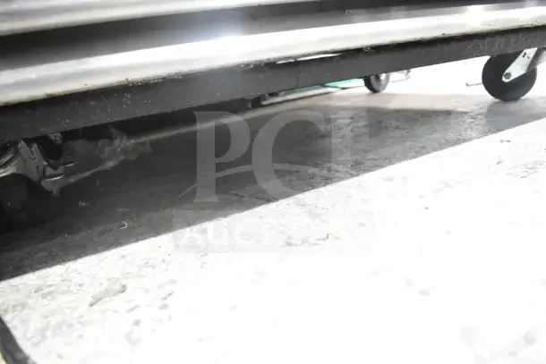 2018 True T-35-HC commercial cooler base view, showing casters. 115 volts, 1 phase.