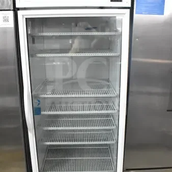 2021 True TSCI-600R-G-PH commercial cooler, single door, glass front, 115V, excellent condition, adjustable shelves.