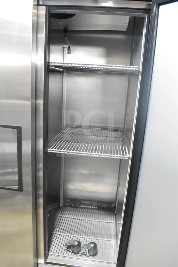 2026 True T-35-HC Commercial 2 Door Reach-In Cooler, stainless steel interior, 115 Volts, 1 Phase.