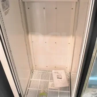 2022 Accucold ACR82L Reach-In Cooler, single door, 110 volts, with manual inside. Like-new condition, features adjustable shelves.
