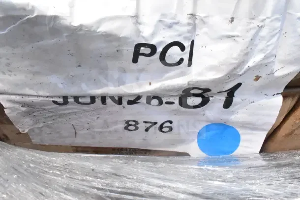 15 brand new scratch and dent items, including table base pieces. Labeled PCI, JUN26-81, 876. Plastic wrap present.