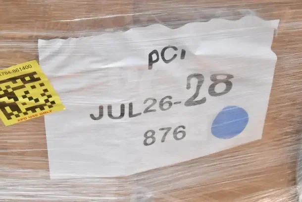5 Regency Supermarket Shopping Carts, 6.3 Cu. Ft., new condition, scratch and dent. Visible label: "PCI JUL26-28 876".