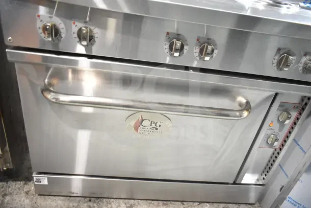 BRAND NEW Cooking Performance Group ER36-240-1 36" 6-Burner Electric Range with Oven, minor cosmetic dents, 240V, 1 Phase.