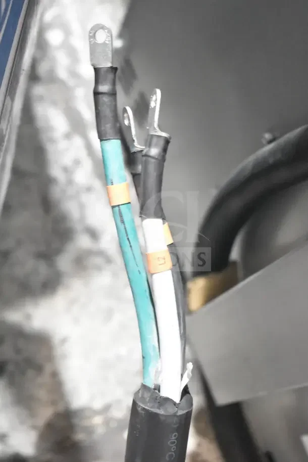 Power cables for Cooking Performance Group ER36-240-1 range, showing labeled wires for electric connection.