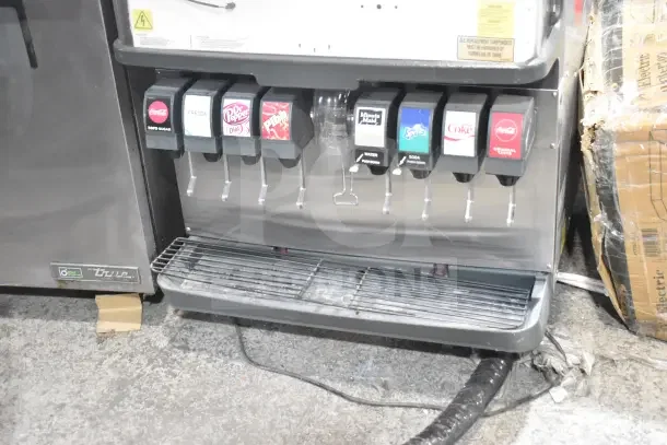 Cornelius DF200-BC 8 Flavor Beverage Machine, countertop model, 115V, 1 Phase, good condition, visible soda labels.
