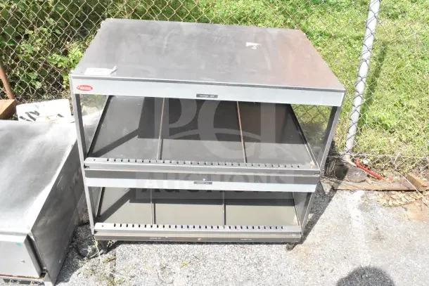 Hatco GRSDS/H-36D 2-tier heated display merchandiser, commercial countertop model, steel construction, 120V, used condition.