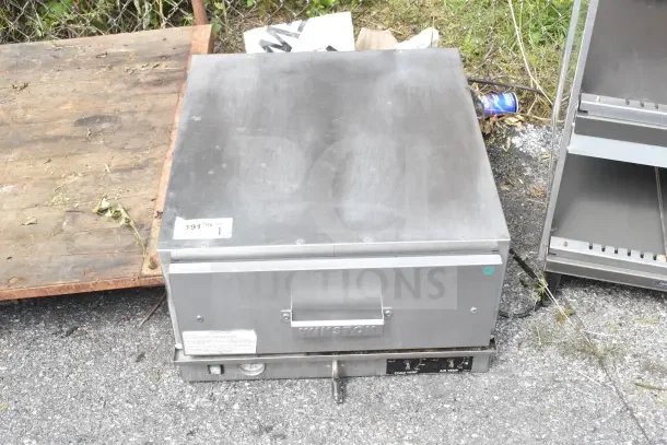 Winston HB35DITE Commercial Warming Drawer, single drawer, stainless steel, 120V, 1 phase, model and temp controls visible.