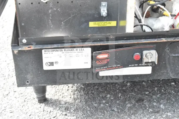 Hatco S-36 Water Booster Heater, brand new scratch and dent, 208 volts, 3 phase. Model and serial labels visible.