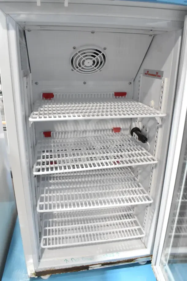 Accucold ARG3PV Mini Cooler Merchandiser, 110V, 1 Phase, white interior, four adjustable wire shelves, cooling fan.