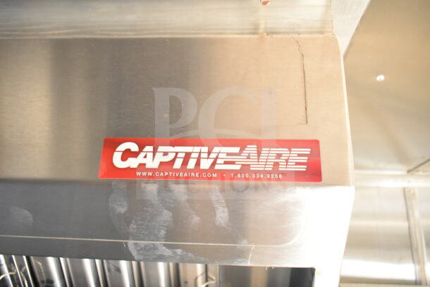 CaptiveAire grease hood in 2021 Rock Solid Cargo 8.5'x24' food trailer, features fire suppression system.