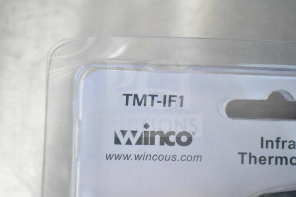 Close-up of Winco TMT-IF1 packaging, showing logo and website.