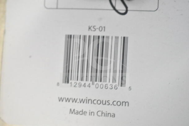 Barcode label with the numbers 812944006365, website www.wincous.com, and "Made in China" text.