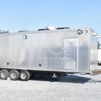 2021 Texino 8.5'x28' food trailer with triple axle, metallic finish, ventilation, and secure door. VIN 4B9T1EC36MM286017.