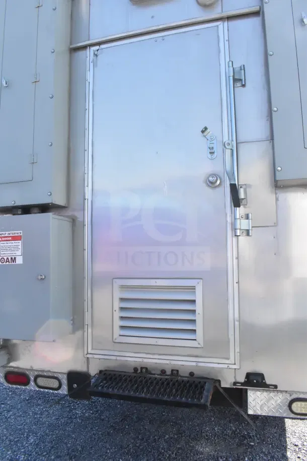 2021 Texino 8.5'x28' food trailer, metal exterior, rear access door, step, CaptiveAire hood, VIN 4B9T1EC36MM286017.