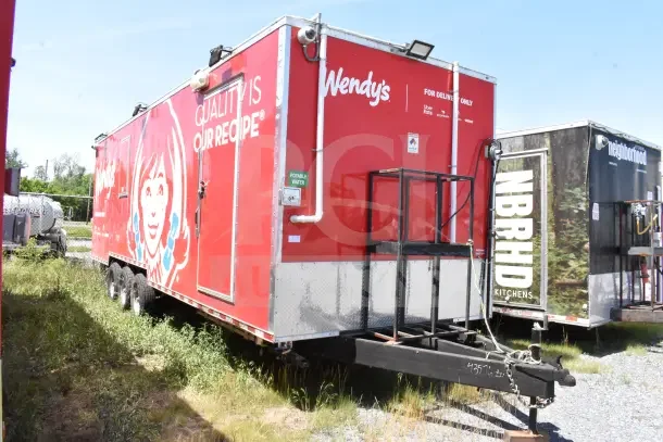 2022 Rock Solid Cargo 8.5x28 Ghost Kitchen Trailer, Wendy's branding, SaniServ machine, Henny Penny fryer, Garland griddle, CaptiveAire hood.
