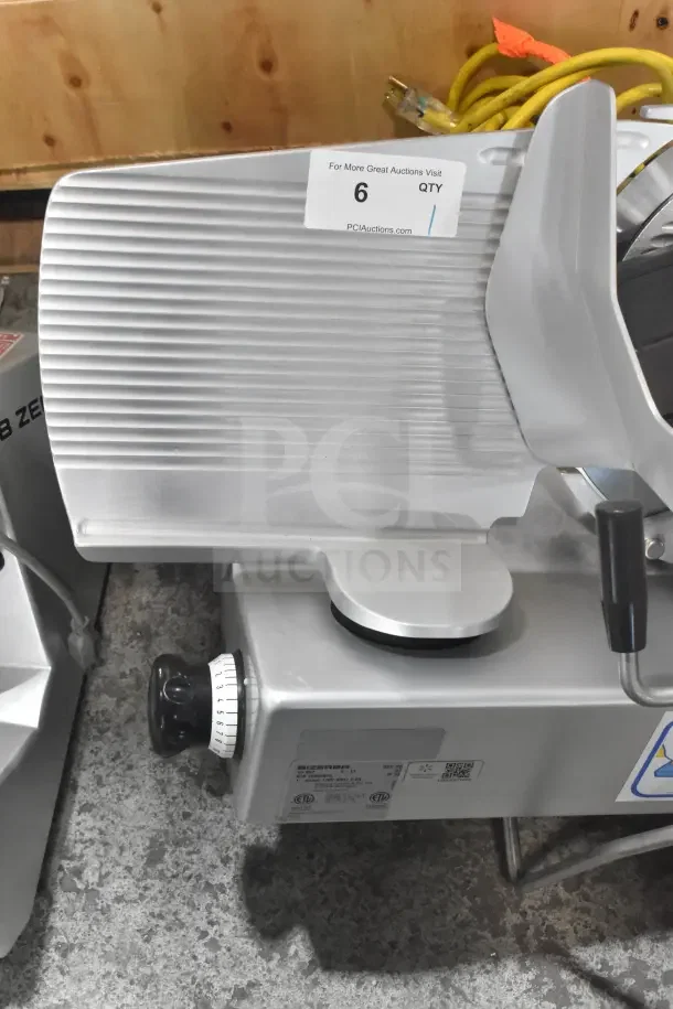 Bizerba GSP HD 13" automatic gravity feed meat slicer, heavy-duty, illuminated, 120V, 1 phase, commercial use.