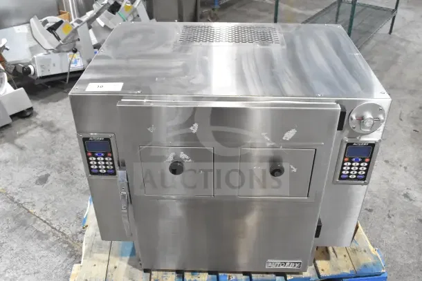 2018 Autofry MTI-40C ventless fryer, commercial countertop model, 240 volts, stainless steel, signs of wear, keypad controls.