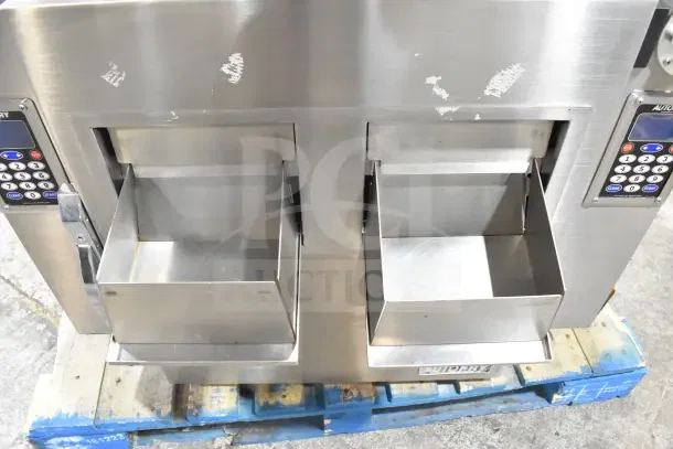2018 Autofry MTI-40C ventless fryer, stainless steel, digital controls, dual compartments, 240V, 1 Phase, countertop model.