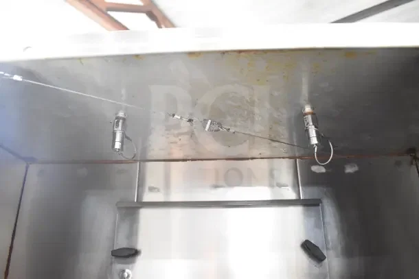 2018 Autofry MTI-40C ventless fryer interior, showing metal construction and wiring, electric, 240V, 1 phase.